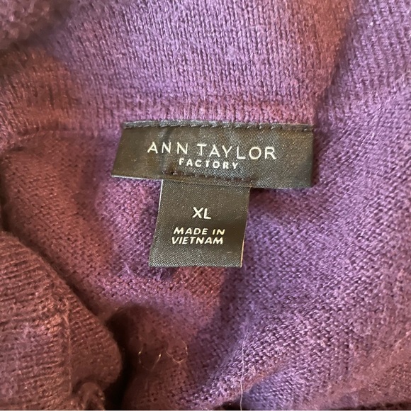 Ann Taylor Factory Purple and Black Sleeveless Turtleneck Dress size XL - Picture 5 of 6